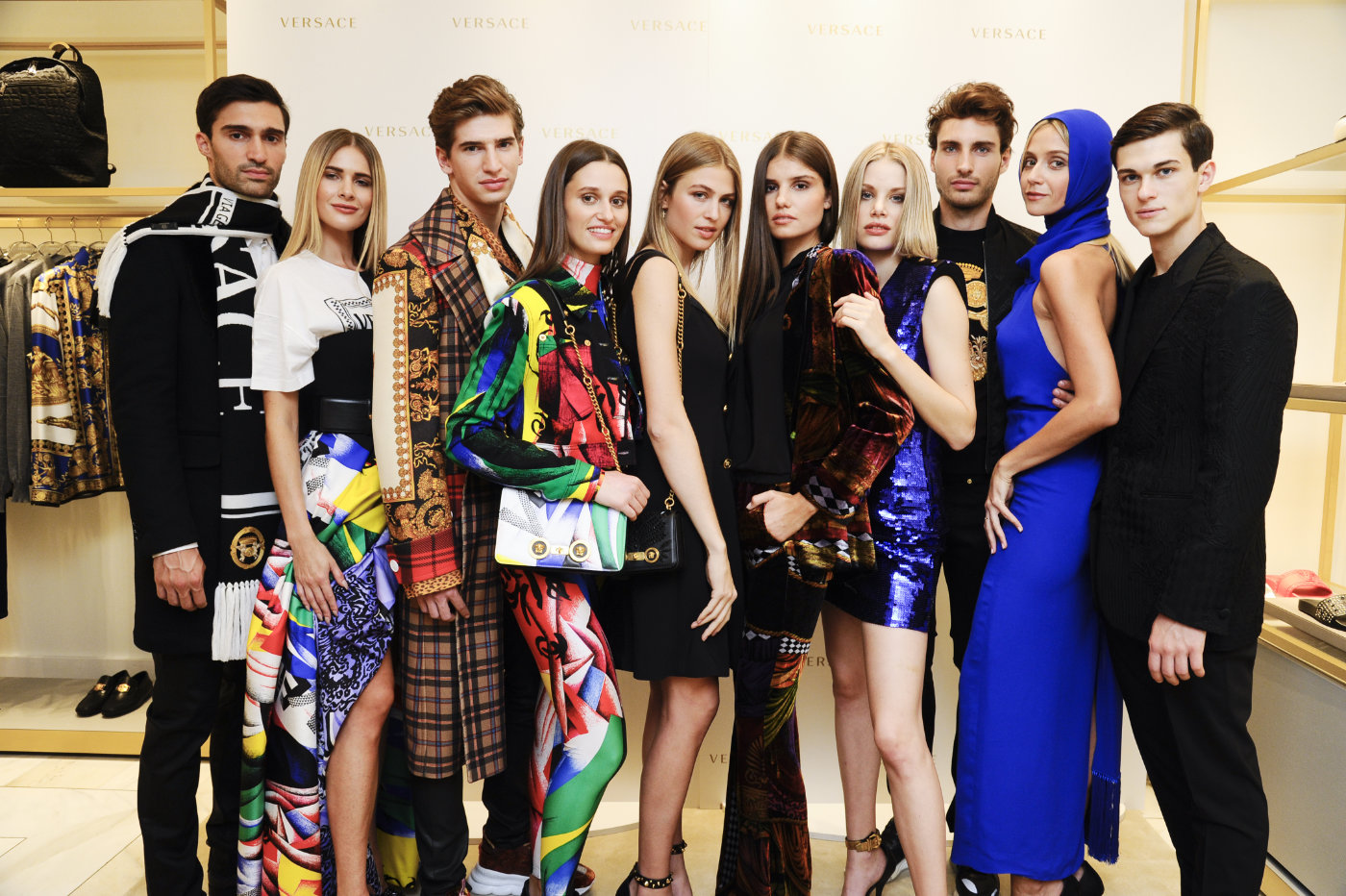 Gruppenfoto Versace Kollektion